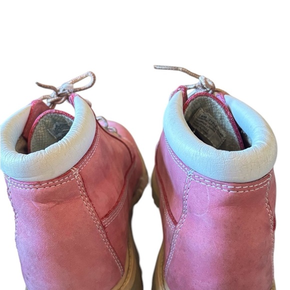Timberland Women's Nellie Chukka Pink Leather Waterproof Ankle Boots - Picture 5 of 14